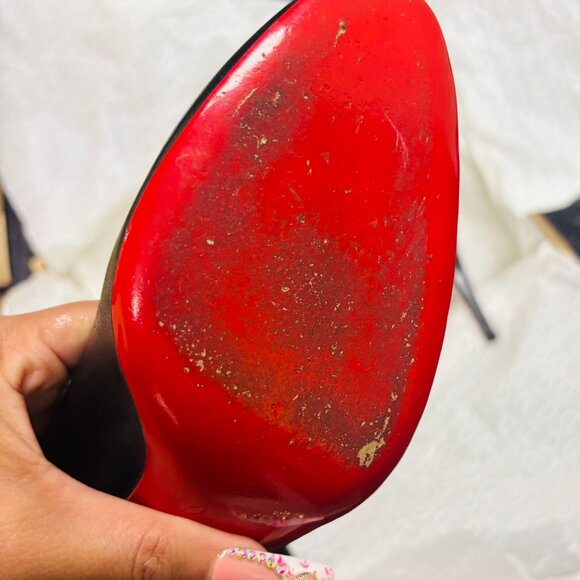 Christian Louboutin Black and Red Women's Shoes - Picture 10 of 10